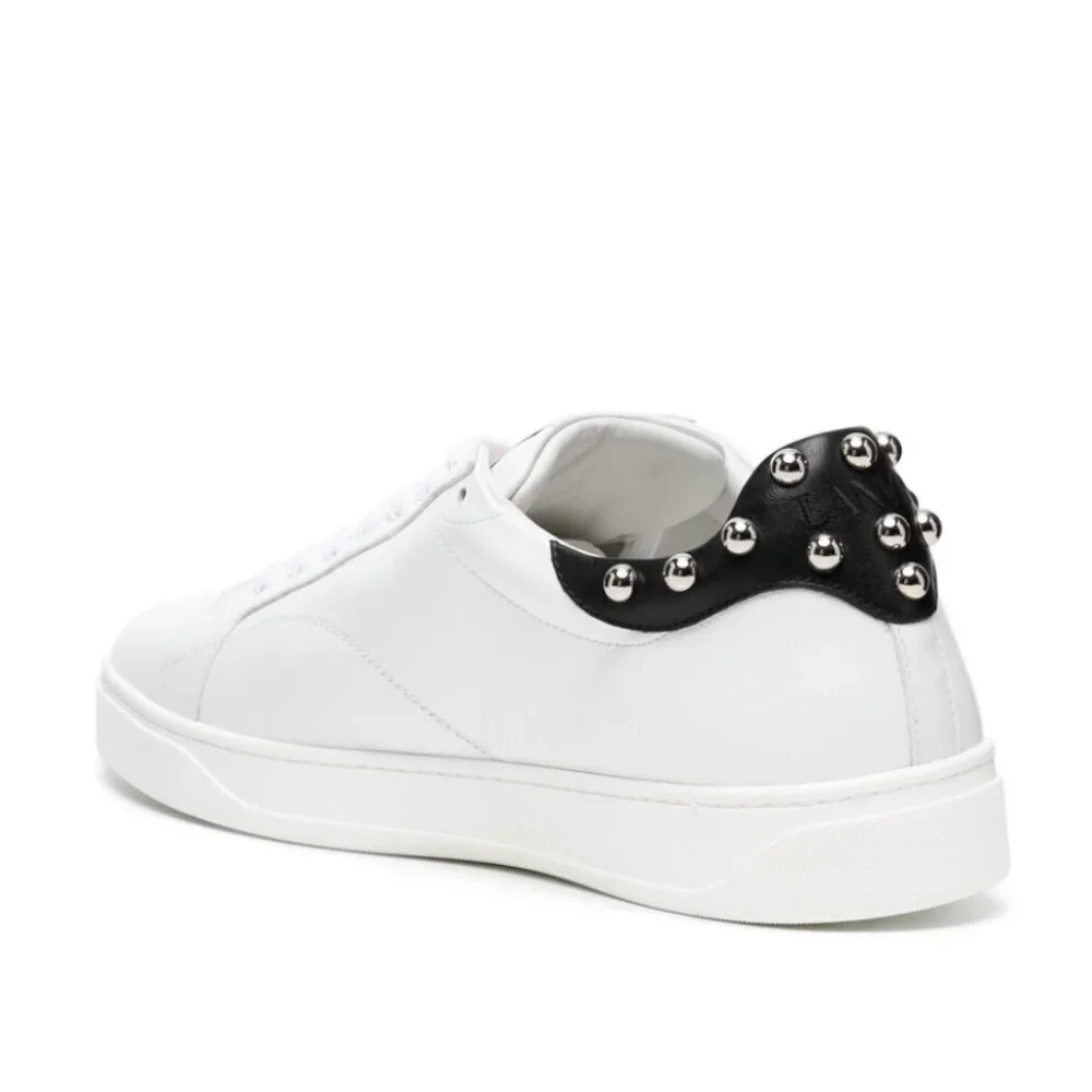 Lanvin Women's DDB0 White Leather Sneakers with Studs Size 36‎